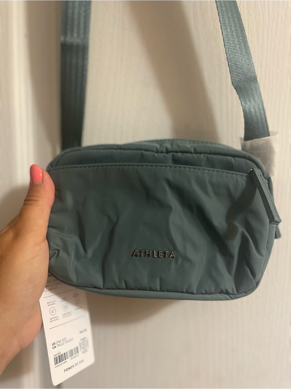 Athleta Slate Blue Crossbody Bag - Compact Everyday Carry